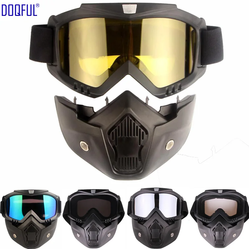 Removable Goggles Mask Windproof Dustproof UV Protection Eye Glasses