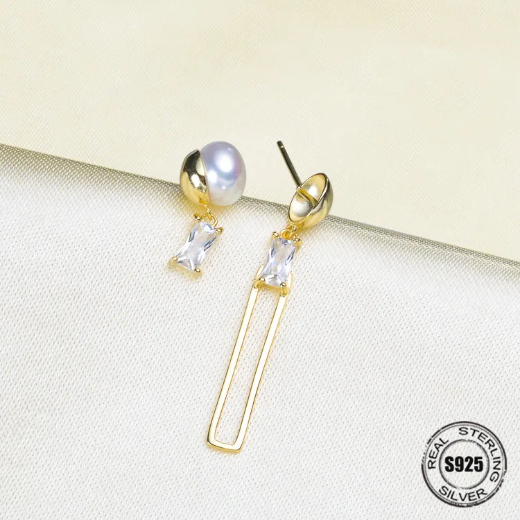 

DIY Jewellery making S925 sterling silver Earrings fittings of designed for the oyster pearl beads jewelry findings accessories