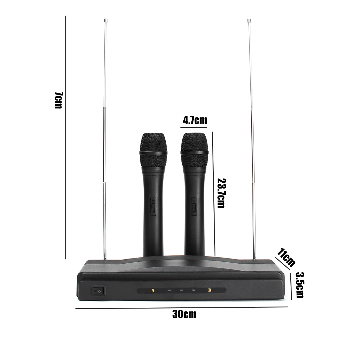 AC220V VHF الميكروفونات المزدوج يده ميكروفون لاسلكي لاسلكية + استقبال نظام DJ كاريوكي اجتماع خطاب المنزل الصوت بصوت عال
