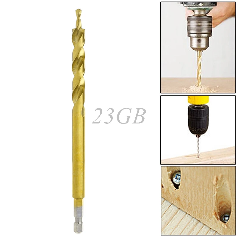 

Positioning Hex Handle Pocket Hole 3/8" Inch Twist Step Drill Bit Wookworking M02