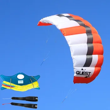 

Quest 2sqm Dual Line Traction Kite Flying Trainer Power Kite Outdoor Sports Beach Kite With Kite Line Wrist Strap
