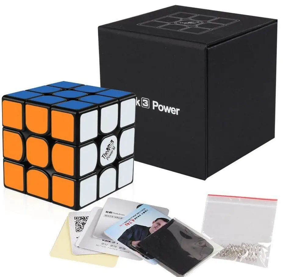 Qiyi The Valk 3 power M Магнитный Valk3 Mini Valk 3 профессиональный 3x3 магический куб speed Mofangge Competition Puzzle Cubes детские игрушки - Цвет: Power M black