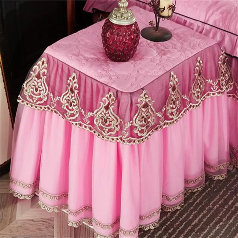 

50x60cm all-inclusive lace table cloth quality thickend table cover hot sale bedside decorative table dust cover multi-color