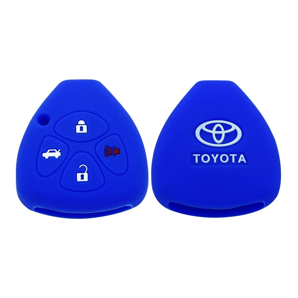 

4 Button Silicone Car Remote Key Fob Cover Case For Toyota Camry Corolla 4-Runner RAV4 Yaris For Scion xD xB iQ tC Protector