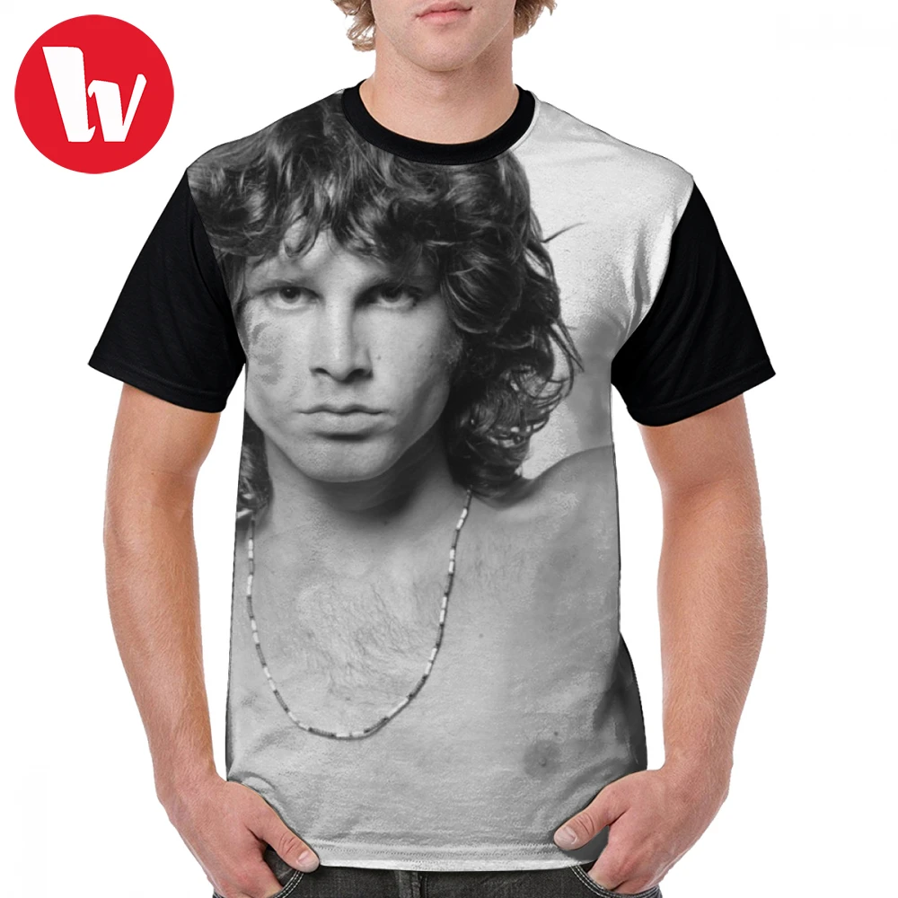 

The Doors T Shirt Jim Morrison Classic T-Shirt 6xl Classic Graphic Tee Shirt Polyester Men Cute Short Sleeve Print Tshirt