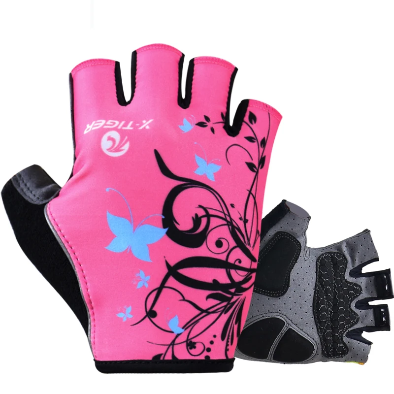 Women Cycling Gloves Non Slip Breathable Women Summer Sports Bike 3D