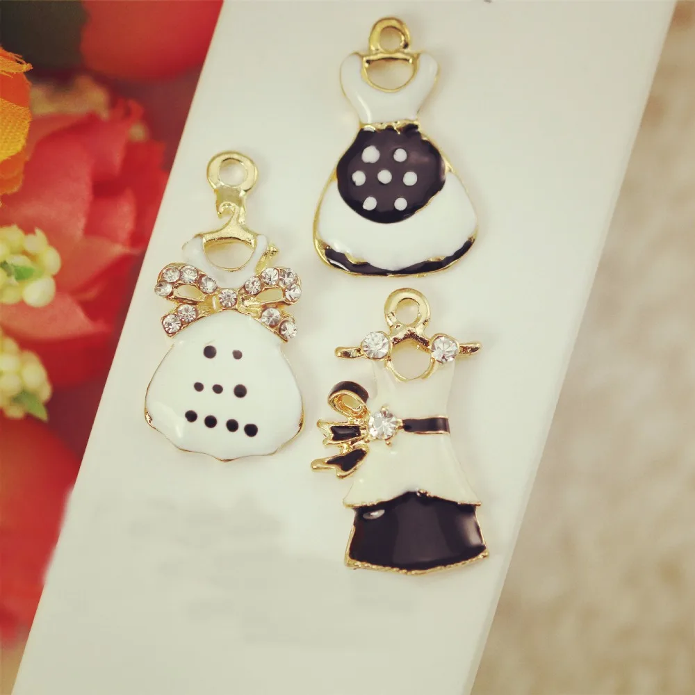 DIY Fashion charm bracelet bangle dress skirt metal charms for jewelry