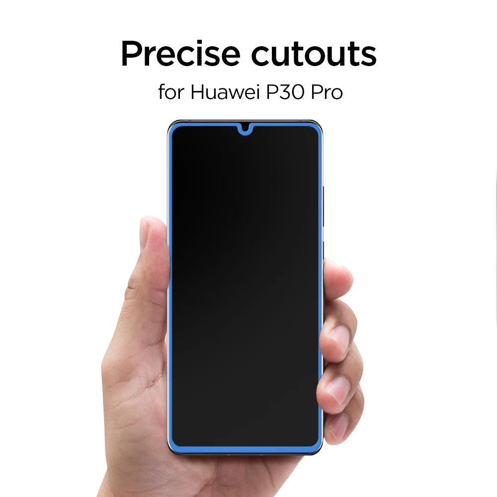 SPIGEN huawei P30 Pro/P30 Закаленное стекло протектор экрана Glas. tR тонкий полное покрытие черный