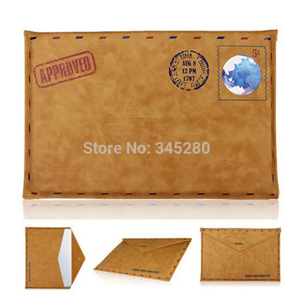  envelope laptop Case For MacBook pro 13 15 air 11 notebook sleeve senior PU leather protective bag for mac book 