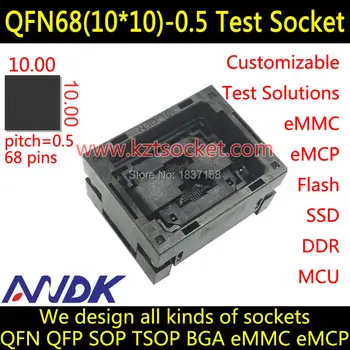 

QFN68(10x10)-0.5 Socket QFN68 Socket MLF68 Socket MLP68 Socket,Open top,NP506-068-059-C-G