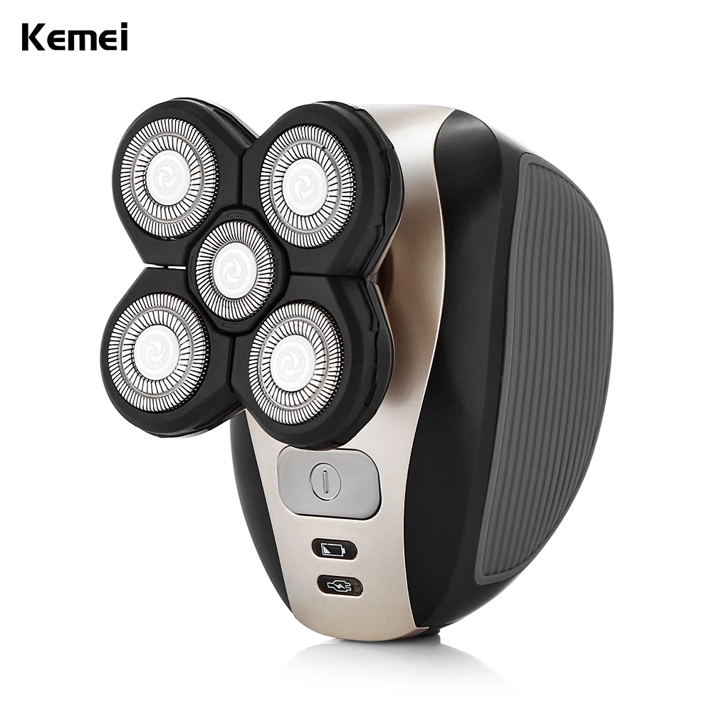 

KEMEI KM - 1000 4D Male Face Care 5-in-1 Suit Replaceable Portable Razor Nose Trimmer Hair Clipper Electric Shaver Z30