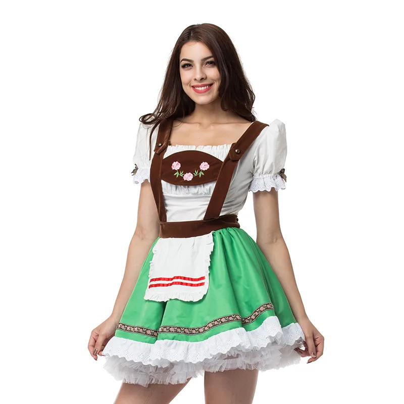 Womens Dresses German Oktoberfest Bavarian Beer Wench Fancy Costume Outfit Skirt 