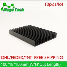 Светодиодный алюминиевый радиатор в виде пластины растут свет радиатор охлаждение Охладитель Fit транзистор IC теплопроводность светодиодный радиатор Электроника