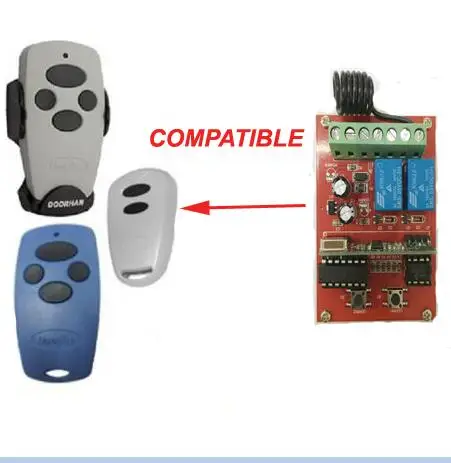 

1pcs Universal DOORHAN 433,92MHz 2-channel receiver rolling code 12-24V DC