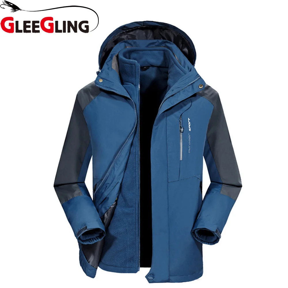

GLEEGLING 6 Colors Winter Fishing Suit Set Warm Ice Fishing Jacket Long Sleeve for Hiking Skiing Fishing Climbing Set M-7XL