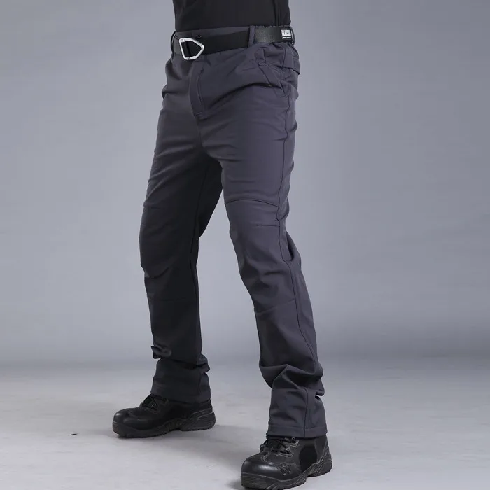  Fleece Tactical Pants Mens Think Military Pants Army Soft Shell Waterproof Trousers Thermal Pants W