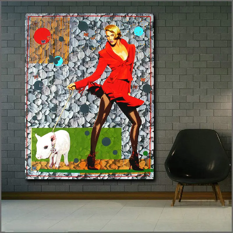 

Funny Living Room Print Pearls and Pigs Canvas Art Print Painting Poster Dropshipping Canvas Prints Wall Art Home Decoration