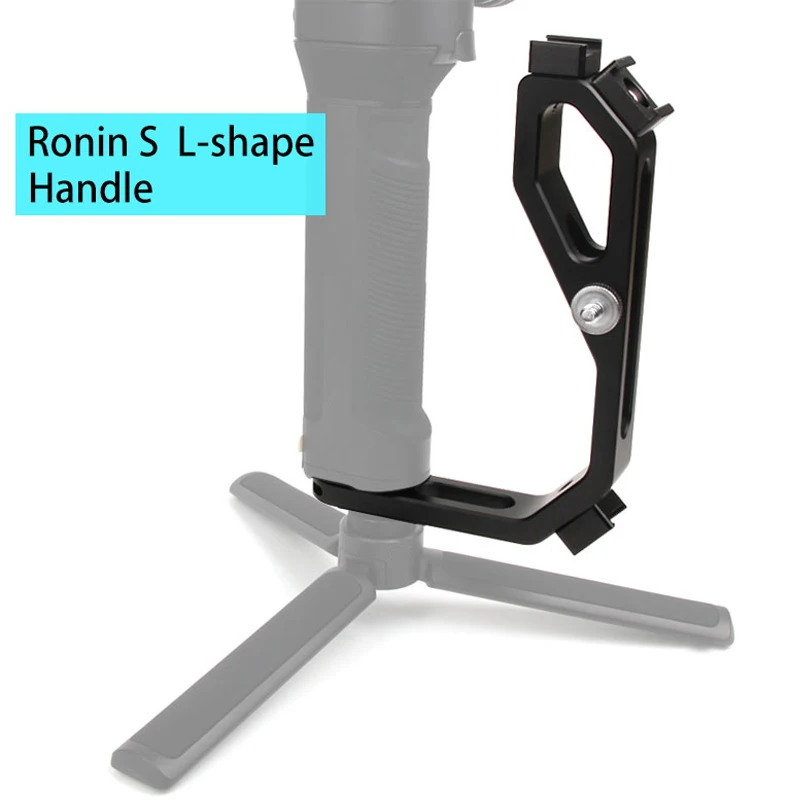 

L Bracket With 3 Hot Shoe Mount Handle Magic Arm For Gimbal Attach Monitor Mic Zhiyun Crane 2/Moza/Feiyu/ Ronin S Accessories