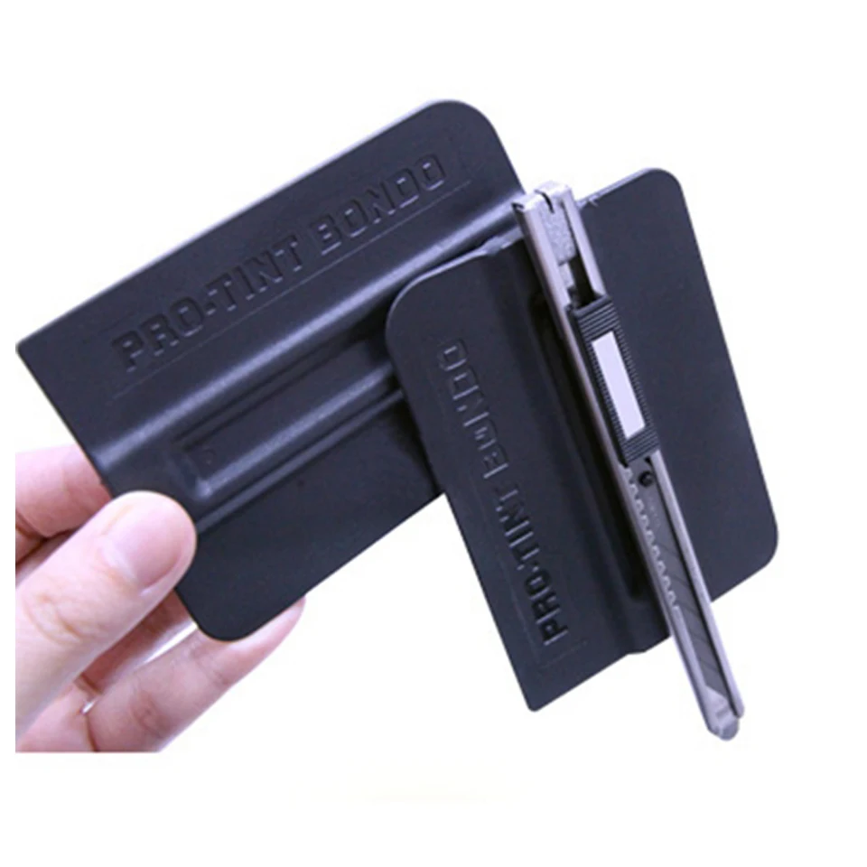 

7*10cm Great Quality vinyl application tool solf magnetic Scraper, Black bondo card with magnet MX-143B