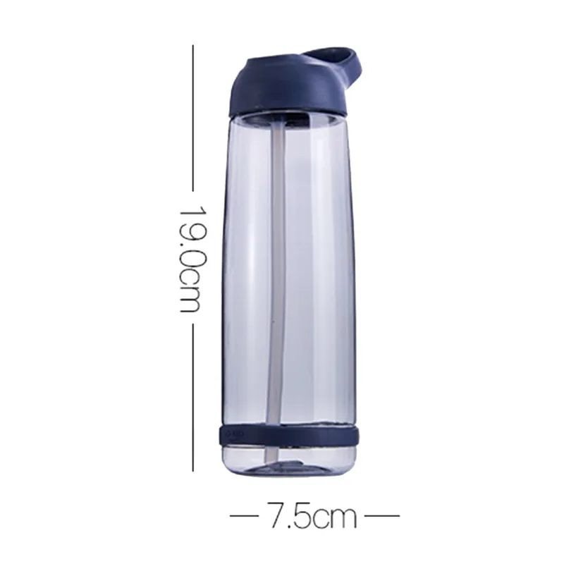 Urijk 580 мл анти горячий герметичный пластиковый рукав бутылка для напитков уплотнение соломы Спортивная бутылка для воды экологичный протеиновый порошок шейкер - Цвет: Style B 500ml