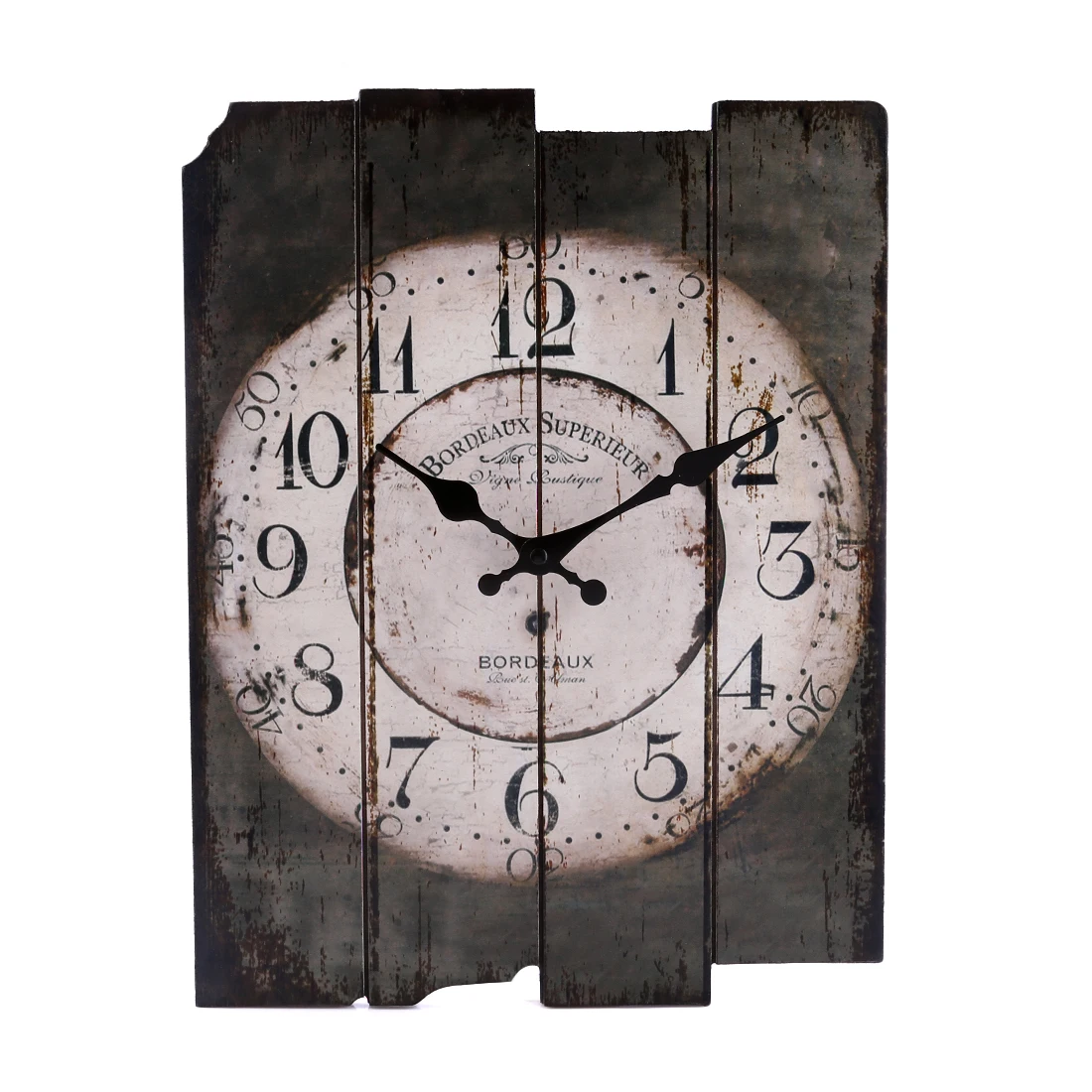 New European Retro Style large Silent Rectangle wall clock vintage