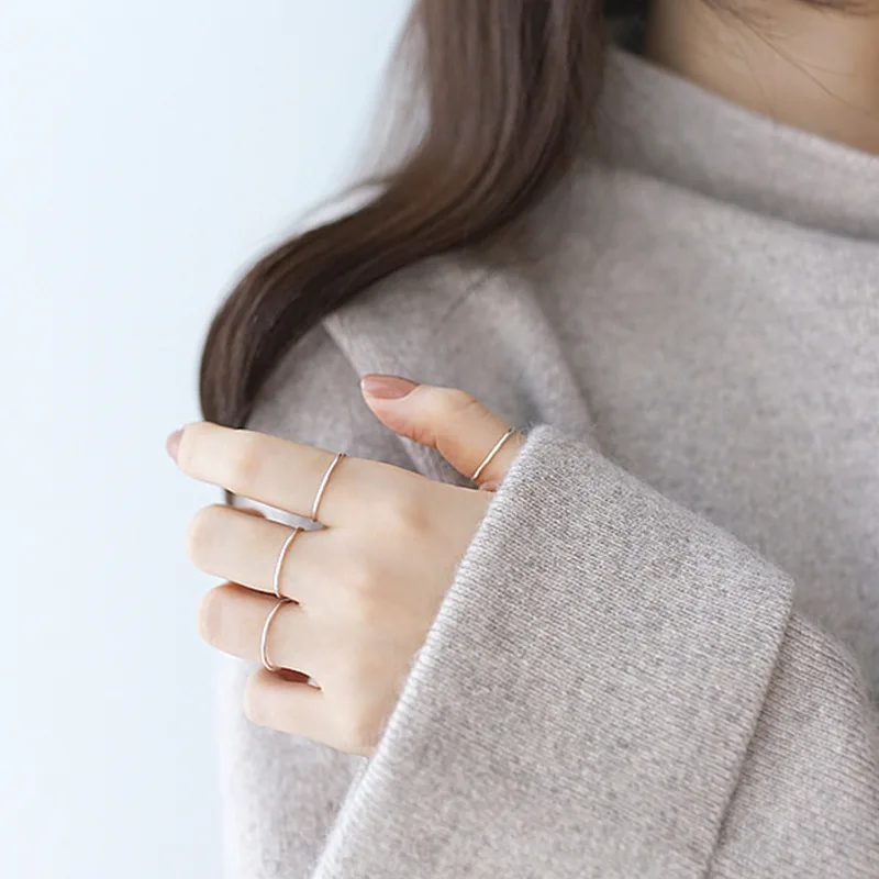 1.2mm Narrow 925 Sterling Silver Rings For Women Aneis Accessories, Minimalism Woman Ring Silver 925 Jewelry Best Friends Gifts - Image 4