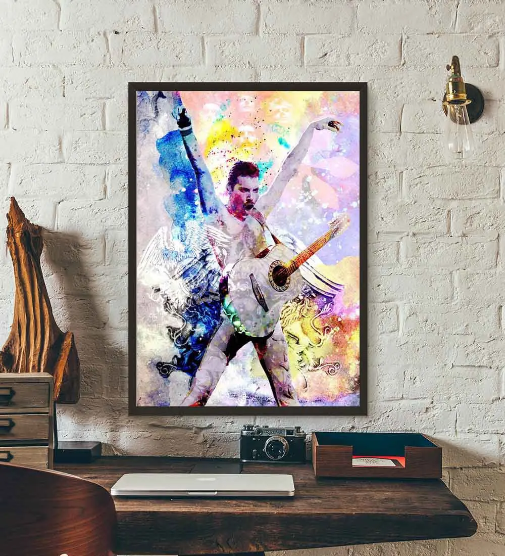 Live At Wembley 86 Queen Album Silk Wall Poster Home Decor