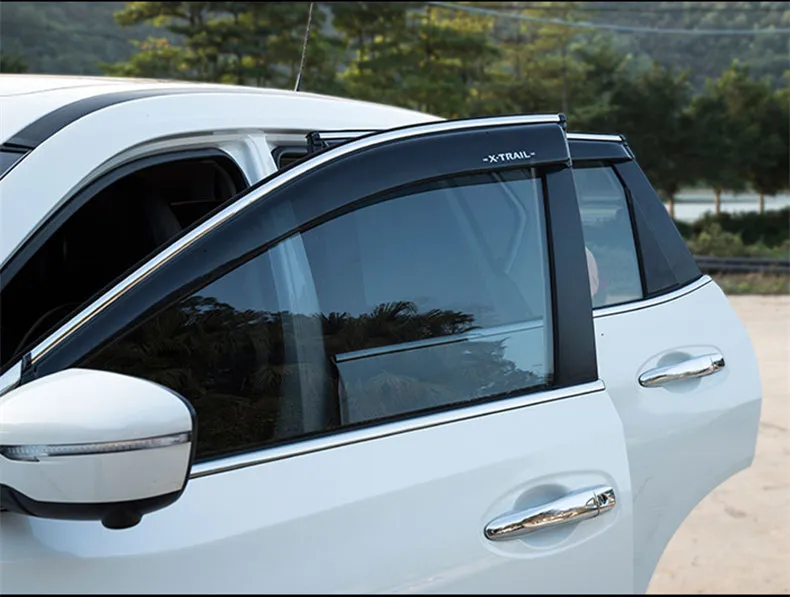 Для Nissan X-trail X trail T32- Автомобильная Водонепроницаемая Декоративная полоса солнцезащитный козырек модифицированное Оконное украшение для бровей