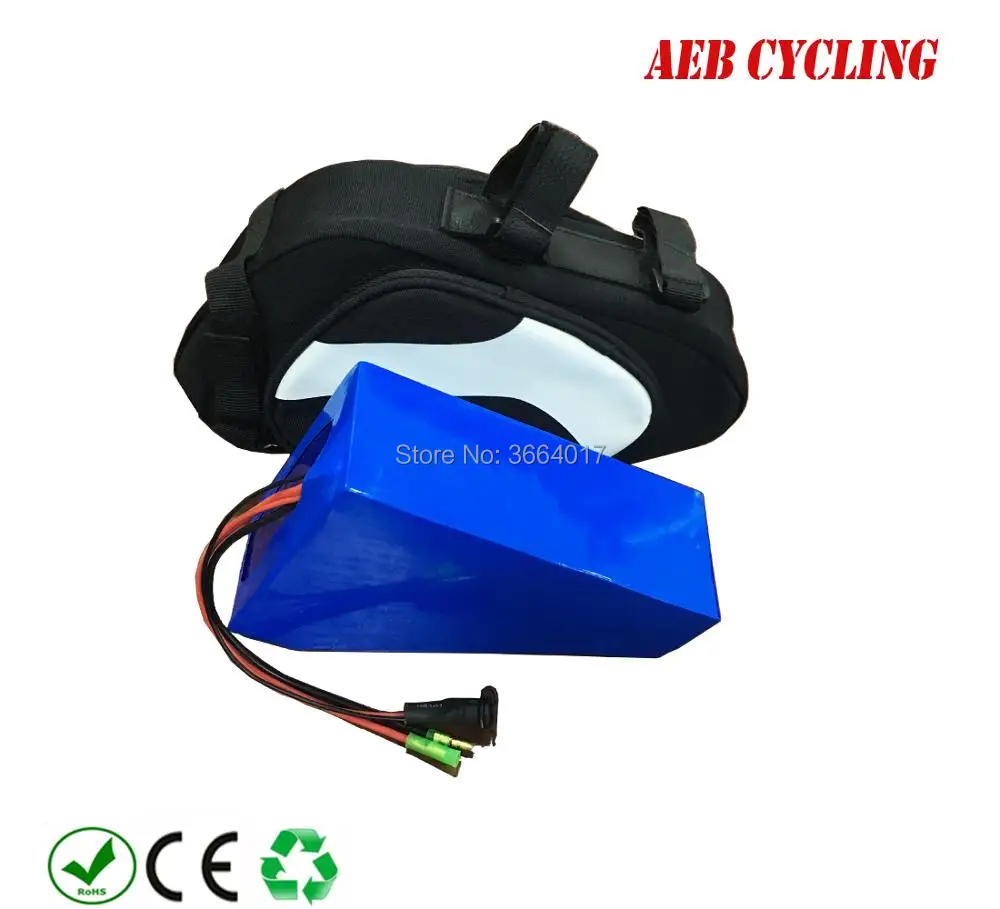 Discount Free shipping small trianle storage bag seat tube bag for 36V 48V small triangle Li-ion battery with belt for folding bike 1