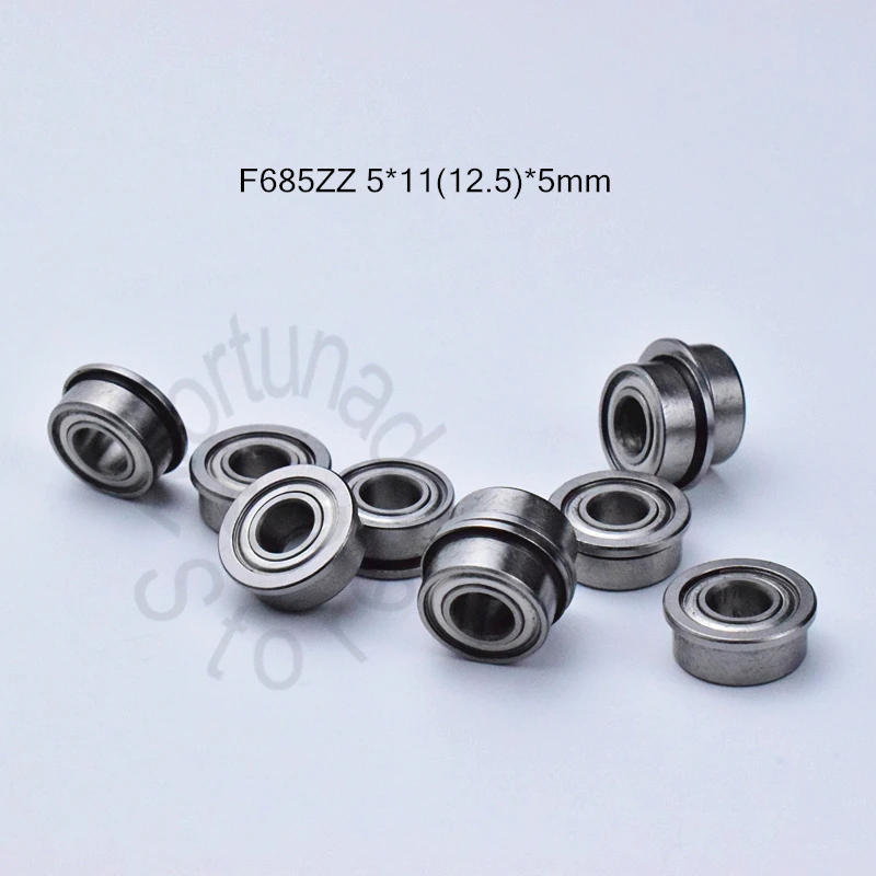 

F685ZZ 5*11(12.5)*5mm 10pieces free shipping bearing Edge bearing ABEC-5 Flange bearings 685 F685Z 685ZZ chrome steel bearing