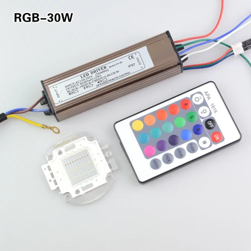 Светодиодный RGB чип 10 Вт 20 30 50 100 Золотой провод чипы лампы медный кронштейн с