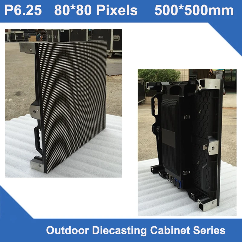 

TEEHO led cabinet outdoor P6.25 Outdoor Diecasting Cabinet 500mm*500mmultra slim 1/8 scan advertising led display module cabinet