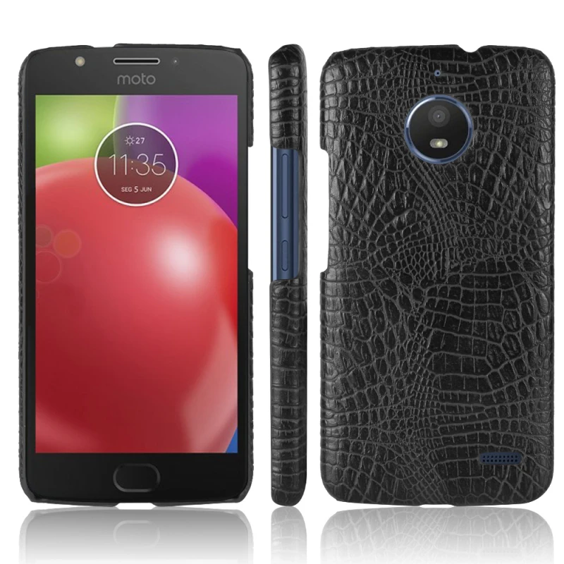 MOTO E4 (E4 Plus) Crocodile PU leather +PC case