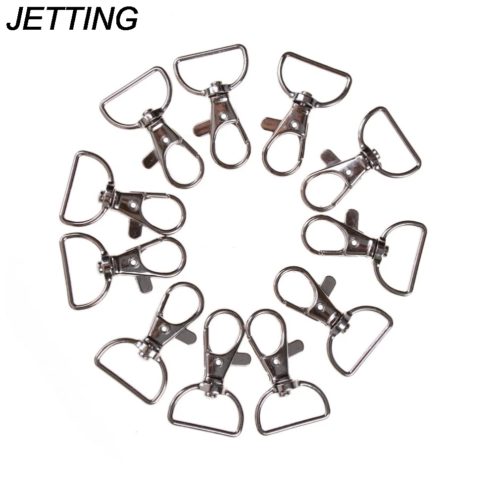 

10pcs/set Metal Lanyard Hook Swivel Snap Hooks Key Chain Clasp Clips Lanyard Bag Hardware hot selling