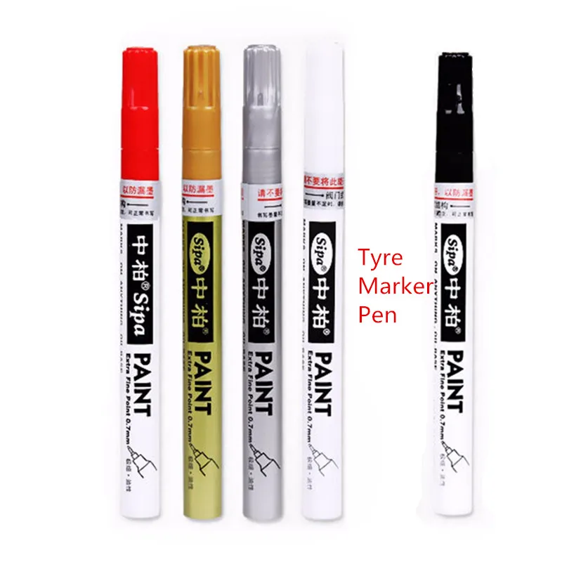 

Waterproof Marker Pen Tyre Marker Pen Universal Waterproof Permanent Paint Marker Pen Car Tyre Tire Tread 0.7mm For Marks