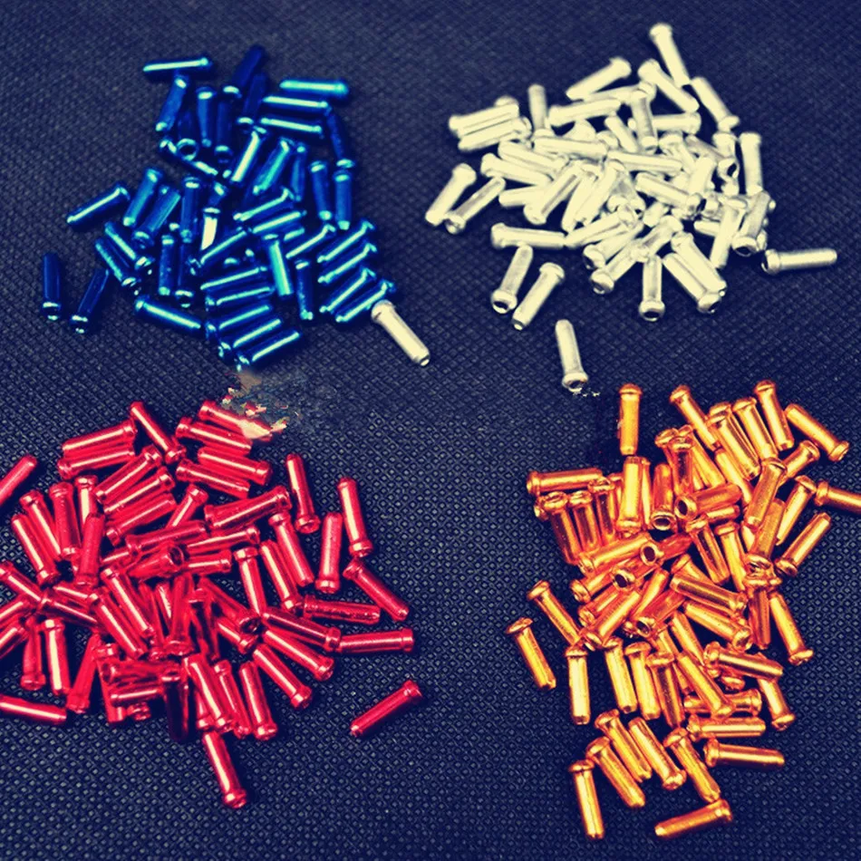 

20 pcs MTB Mountain Bike Bicycle Cable Tips Colorful aluminum alloy derailleur brake line core minum seal free shipping