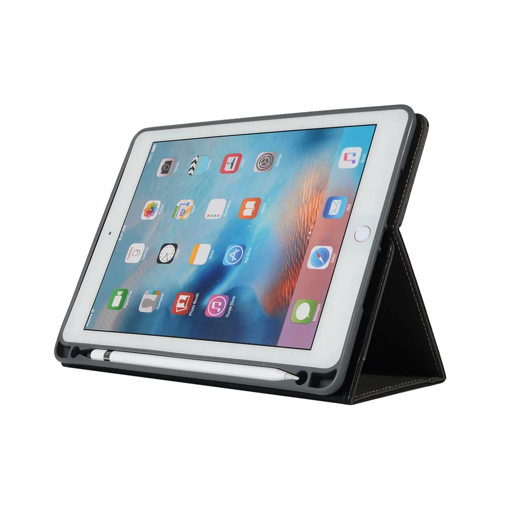 

Premium Flip PU Leather Case Stand Cover Auto Sleep/Wake With Pencil Holder Hand Strap For iPad Pro 9.7 A1673 A1674 A1675 Tablet