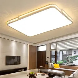 Ультра-тонкие современные светодиодные потолочные светильники для гостиной огни люстра для спальни lamparas de techo квадратный кристалл