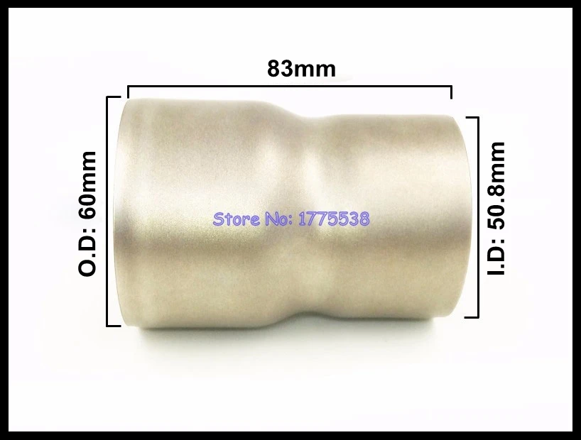 

5 Pieces/Lot 51mm to 61mm Convertor Adaptor Motorcycle Exhaust Muffler Pipe Welding Connector for 61mm Motorbike Exhausts