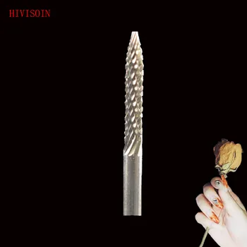 

1pcs HIVISOIN Carbide Nail Drill Bit - Under Nail Cleaner Bit - M (60120020) Silver