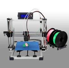 Auto leveling Double Nozzles Dual Extruder 3d printer reprap prusa i3 kit impressora 3d with LCD+8G SDcard+2KG filament as gifts