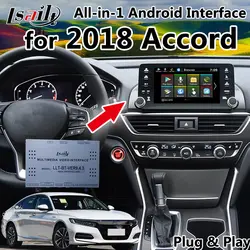 Все-в-1 Plug & Play Android gps навигационная коробка для 2018 Honda Accord встроенный видеоинтерфейс, приложения, Mirrorlink, LVDS