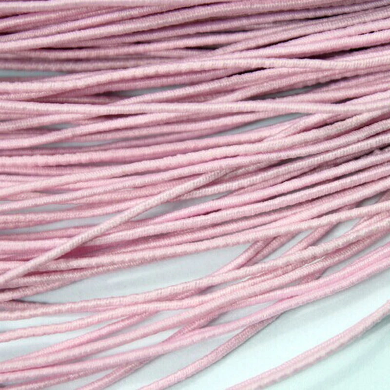 AaaZee 50 Yards 0.8mm Pink Elastic String, 0.8mm Stretchy Cords (two