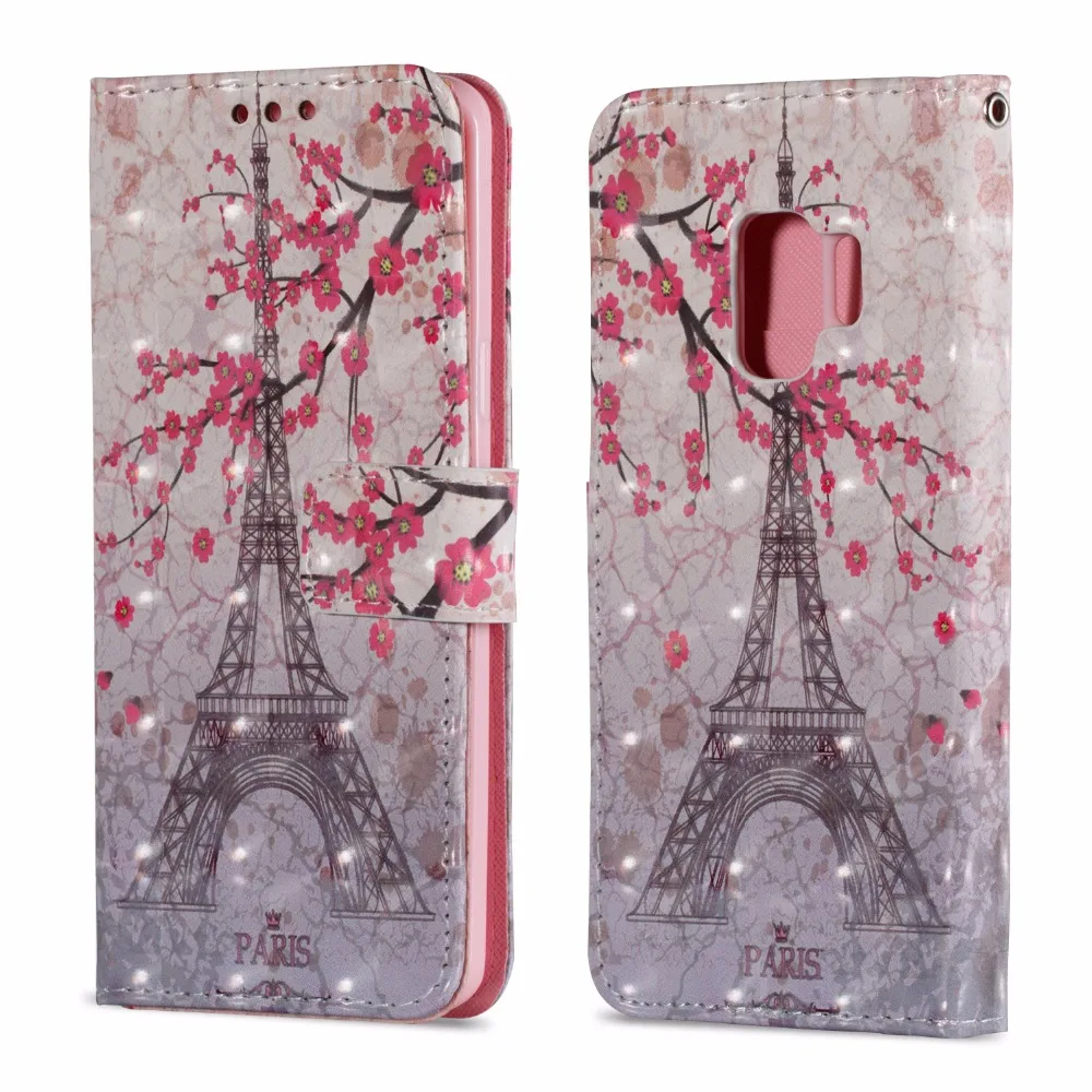 Cartoon For Samsung Galaxy S9 S9 Plus Note 8 Case Flip PU Wallet Card Holder Cover For iPhone X Smart Wallet Case Unicorn        (41)