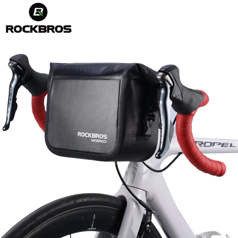 Discount ROCKBROS 4L MTB Road Bicycle Bags Handlebar Folding Waterproof Reflective 2 In 1 Shoulder Rear Saddle Outdoor Bags Accessories 5