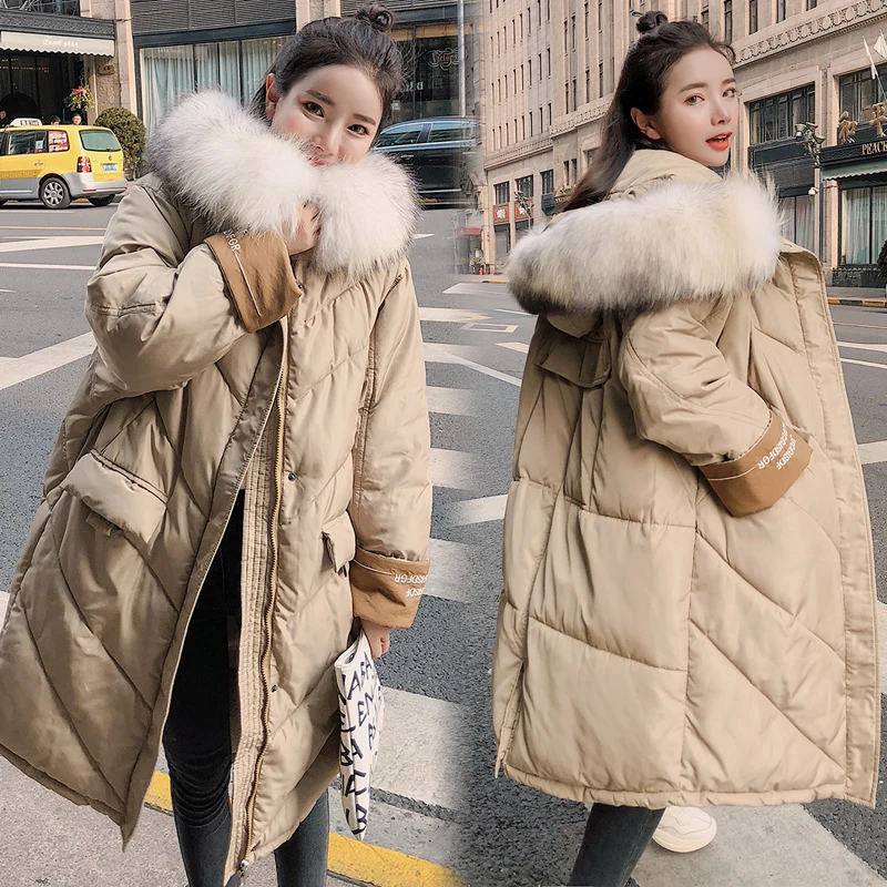 Mujeres Oversize Con Cuello Coreana Invierno Chaqueta Abrigo Mujeres Oversize Con Cuello Coreana Invierno Chaqueta Abrigo