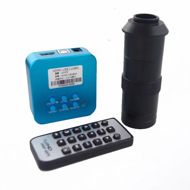 

20MP Full 1080P HDMI USB industrial video digital microscope camera +8X-130X C-Mount lens zoom magnification