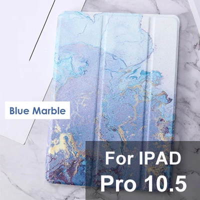 Для iPad mini 5/Air 3 чехол с мраморной текстурой TPU кожаный смарт-чехол для iPad Чехол Air 1/2 Mini 2 3 4 Pro 10,5 Автоматический Режим сна - Цвет: C1 for iPad pro 10.5