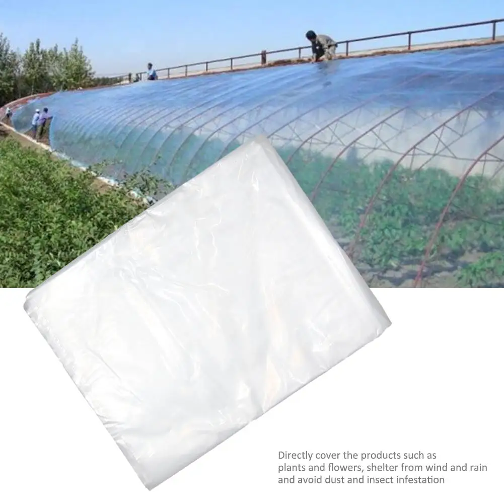 60UM Greenhouse Transparent Plastic Film Dustproof Sealing Antifreeze Film Cover For Plants Furniture