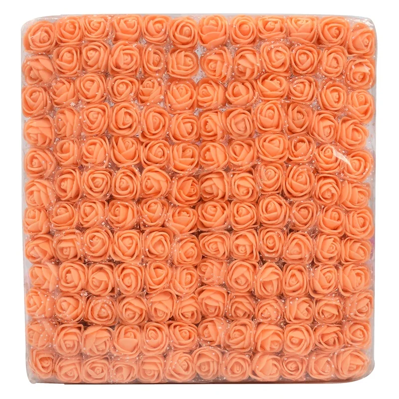 144pcs 2cm Mini Foam Rose Artificial Flower Bouquet Wedding Flower Decoration Scrapbooking DIY Wreath Cheap Fake Rose Flowers